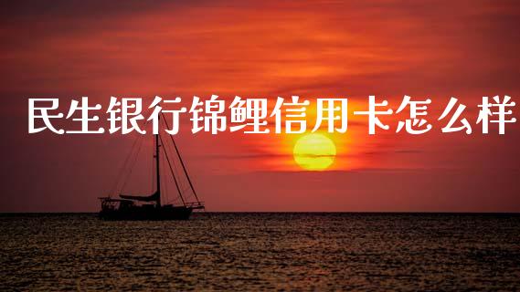 民生银行锦鲤信用卡怎么样_https://m.qdlswl.com_恒指在线直播间_第1张