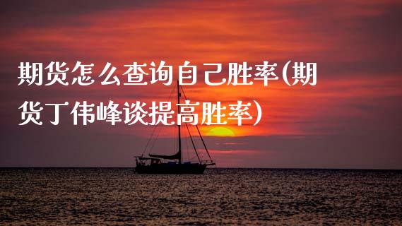 期货怎么查询自己胜率(期货丁伟峰谈提高胜率)_https://m.qdlswl.com_纳指直播_第1张