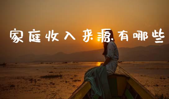 家庭收入来源有哪些_https://m.qdlswl.com_恒生指数直播喊单_第1张