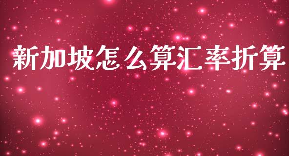 新加坡怎么算汇率折算_https://m.qdlswl.com_恒指德指直播室_第1张