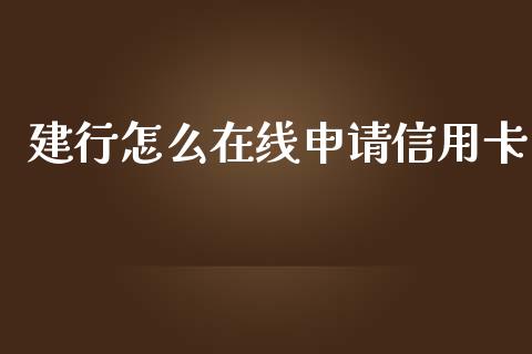 建行怎么在线申请信用卡_https://m.qdlswl.com_恒指德指直播室_第1张