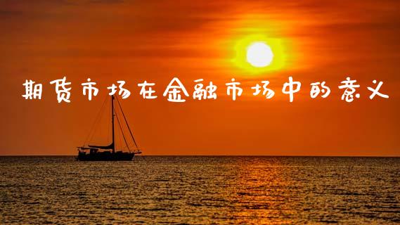 期货市场在金融市场中的意义_https://m.qdlswl.com_纳指直播_第1张