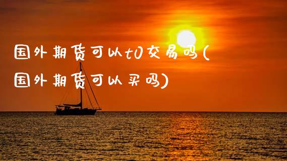 国外期货可以t0交易吗(国外期货可以买吗)_https://m.qdlswl.com_恒指在线直播间_第1张