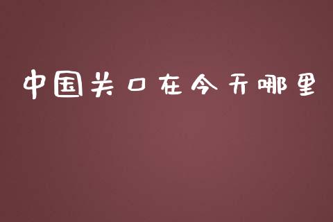 中国关口在今天哪里_https://m.qdlswl.com_纳指直播_第1张