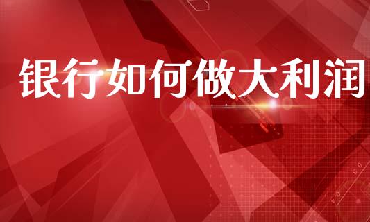 银行如何做大利润_https://m.qdlswl.com_纳指直播_第1张