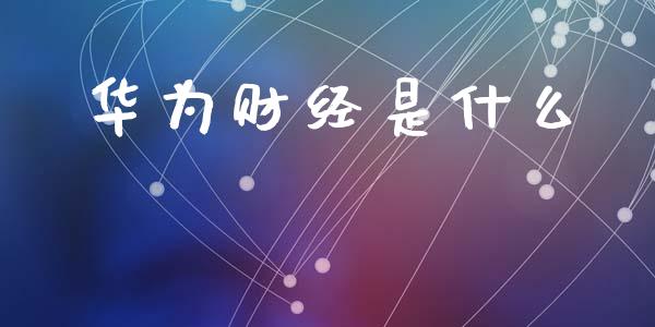 华为财经是什么_https://m.qdlswl.com_恒生指数直播喊单_第1张