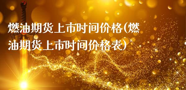 燃油期货上市时间价格(燃油期货上市时间价格表)_https://m.qdlswl.com_恒指德指直播室_第1张