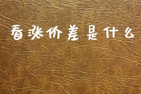 看涨价差是什么_https://m.qdlswl.com_纳指直播_第1张