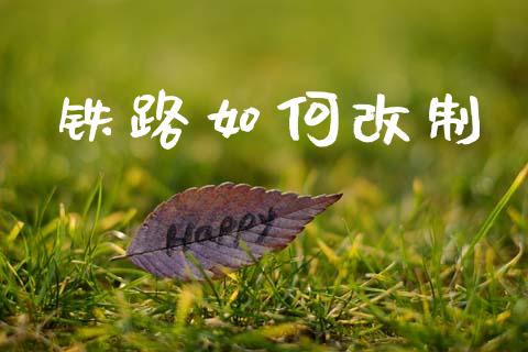 铁路如何改制_https://m.qdlswl.com_恒指德指直播室_第1张