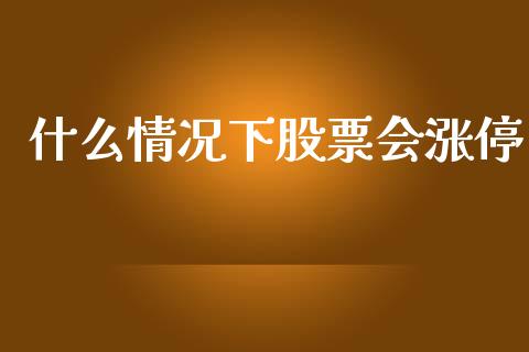 什么情况下股票会涨停_https://m.qdlswl.com_恒生指数直播喊单_第1张