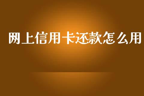 网上信用卡还款怎么用_https://m.qdlswl.com_纳指直播_第1张