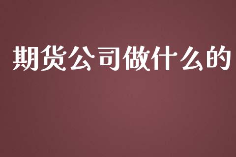 期货公司做什么的_https://m.qdlswl.com_恒生指数直播喊单_第1张