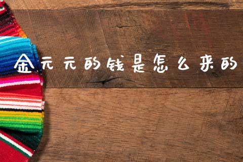 金元元的钱是怎么来的_https://m.qdlswl.com_恒生指数直播喊单_第1张