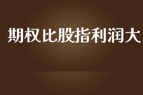 期权比股指利润大_https://m.qdlswl.com_恒生指数直播喊单_第1张