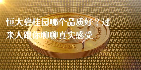 恒大碧桂园哪个品质好？过来人跟你聊聊真实感受_https://m.qdlswl.com_恒生指数直播喊单_第1张