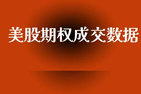 美股期权成交数据_https://m.qdlswl.com_恒指在线直播间_第1张