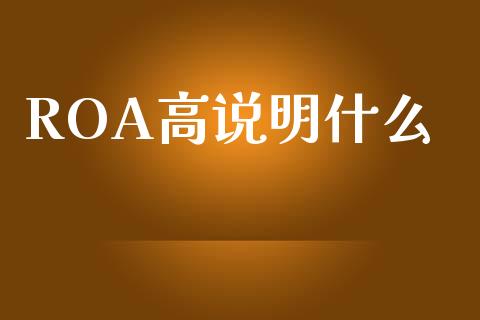 ROA高说明什么_https://m.qdlswl.com_恒指德指直播室_第1张