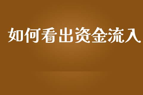 如何看出资金流入_https://m.qdlswl.com_纳指直播_第1张