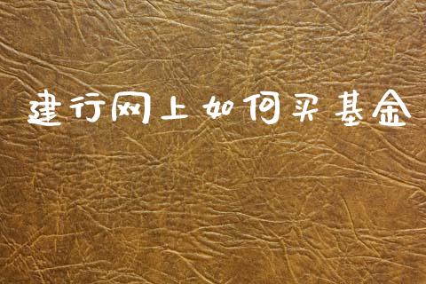 建行网上如何买基金_https://m.qdlswl.com_恒生指数直播喊单_第1张