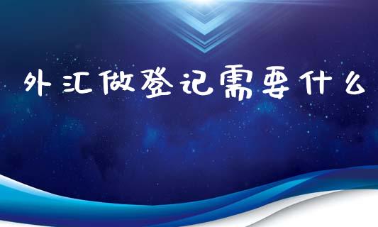 外汇做登记需要什么_https://m.qdlswl.com_恒生指数直播喊单_第1张