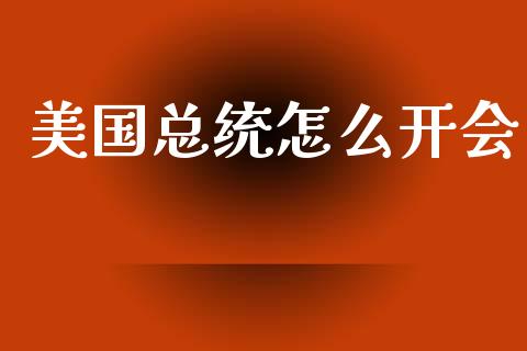 美国总统怎么开会_https://m.qdlswl.com_恒生指数直播喊单_第1张