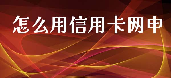 怎么用信用卡网申_https://m.qdlswl.com_纳指直播_第1张