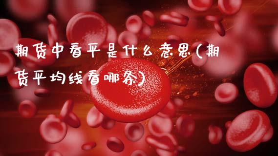 期货中看平是什么意思(期货平均线看哪条)_https://m.qdlswl.com_恒指德指直播室_第1张