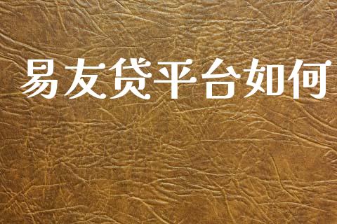 易友贷平台如何_https://m.qdlswl.com_纳指直播_第1张