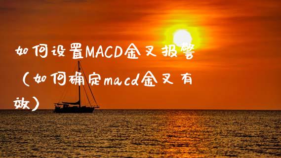 如何设置MACD金叉报警（如何确定macd金叉有效）_https://m.qdlswl.com_纳指直播_第1张