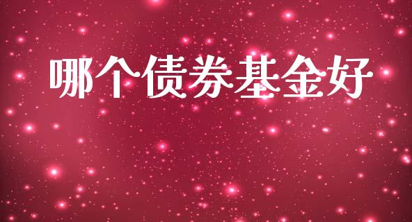 哪个债券基金好_https://m.qdlswl.com_纳指直播_第1张