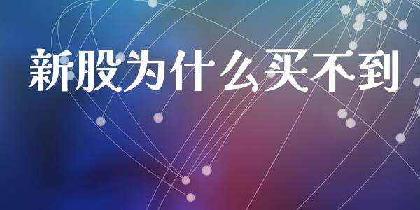 新股为什么买不到_https://m.qdlswl.com_恒生指数直播喊单_第1张