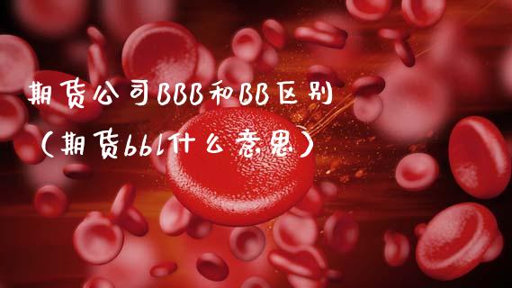 期货公司BBB和BB区别（期货bbl什么意思）_https://m.qdlswl.com_恒生指数直播喊单_第1张