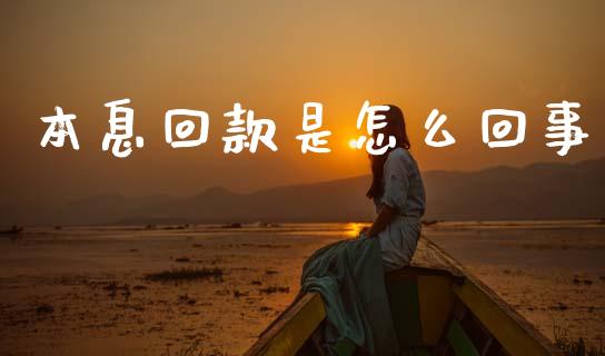 本息回款是怎么回事_https://m.qdlswl.com_恒生指数直播喊单_第1张