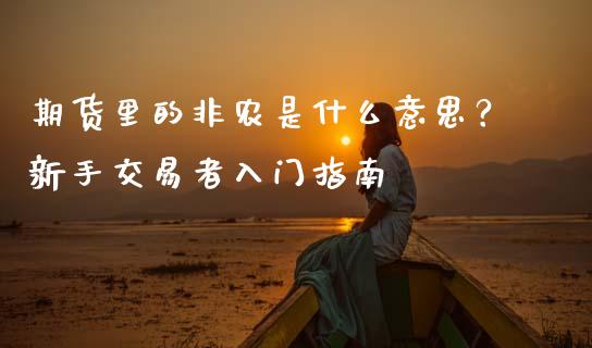 期货里的非农是什么意思？新手交易者入门指南_https://m.qdlswl.com_纳指直播_第1张