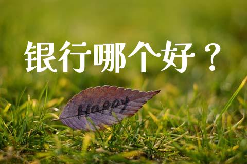 银行哪个好？_https://m.qdlswl.com_恒指在线直播间_第1张