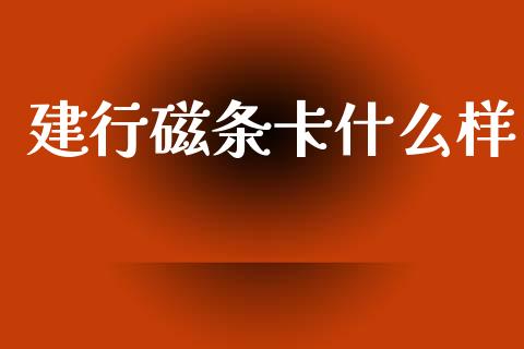 建行磁条卡什么样_https://m.qdlswl.com_纳指直播_第1张