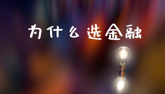 为什么选金融_https://m.qdlswl.com_纳指直播_第1张