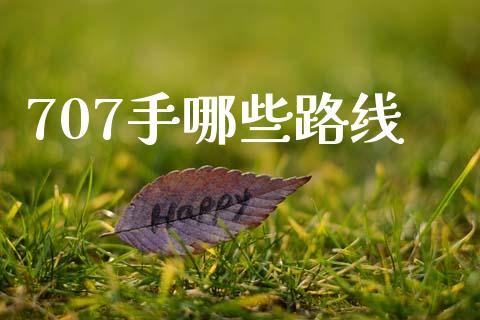 707手哪些路线_https://m.qdlswl.com_恒生指数直播喊单_第1张