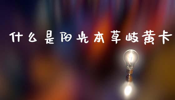 什么是阳光本草岐黄卡_https://m.qdlswl.com_恒指在线直播间_第1张
