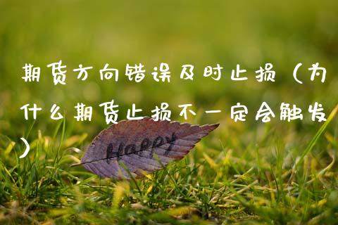 期货方向错误及时止损（为什么期货止损不一定会触发）_https://m.qdlswl.com_恒生指数直播喊单_第1张