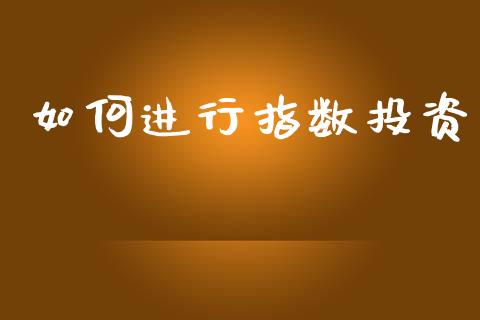 如何进行指数投资_https://m.qdlswl.com_恒生指数直播喊单_第1张
