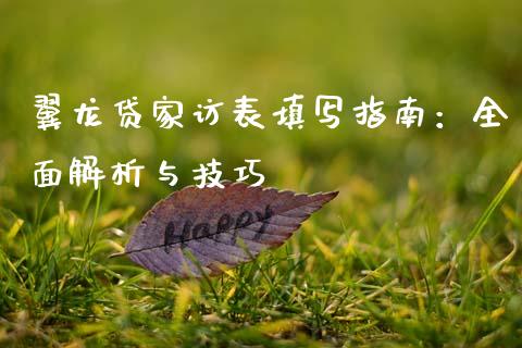 翼龙贷家访表填写指南：全面解析与技巧_https://m.qdlswl.com_恒生指数直播喊单_第1张