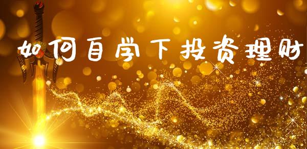 如何自学下投资理财_https://m.qdlswl.com_恒指德指直播室_第1张
