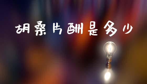 胡桑片酬是多少_https://m.qdlswl.com_纳指直播_第1张