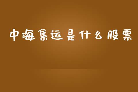 中海集运是什么股票_https://m.qdlswl.com_恒指在线直播间_第1张