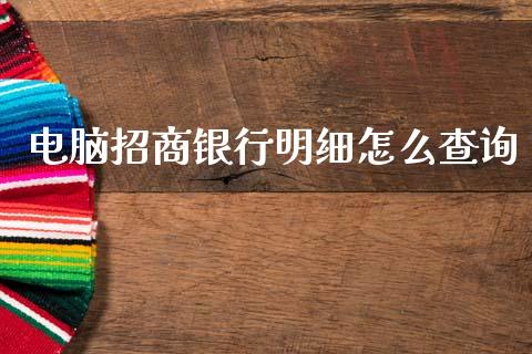 电脑招商银行明细怎么查询_https://m.qdlswl.com_纳指直播_第1张
