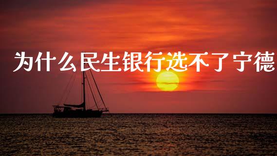 为什么民生银行选不了宁德_https://m.qdlswl.com_恒指德指直播室_第1张