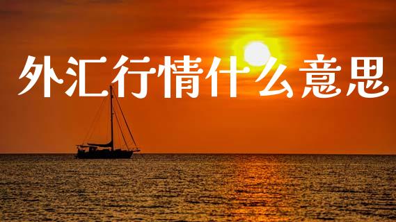 外汇行情什么意思_https://m.qdlswl.com_恒指德指直播室_第1张