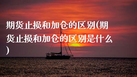 期货止损和加仓的区别(期货止损和加仓的区别是什么)_https://m.qdlswl.com_纳指直播_第1张