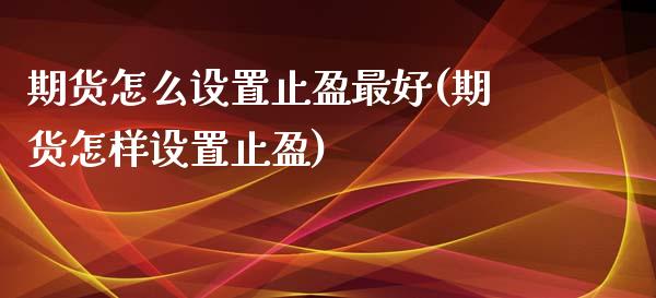 期货怎么设置止盈最好(期货怎样设置止盈)_https://m.qdlswl.com_纳指直播_第1张